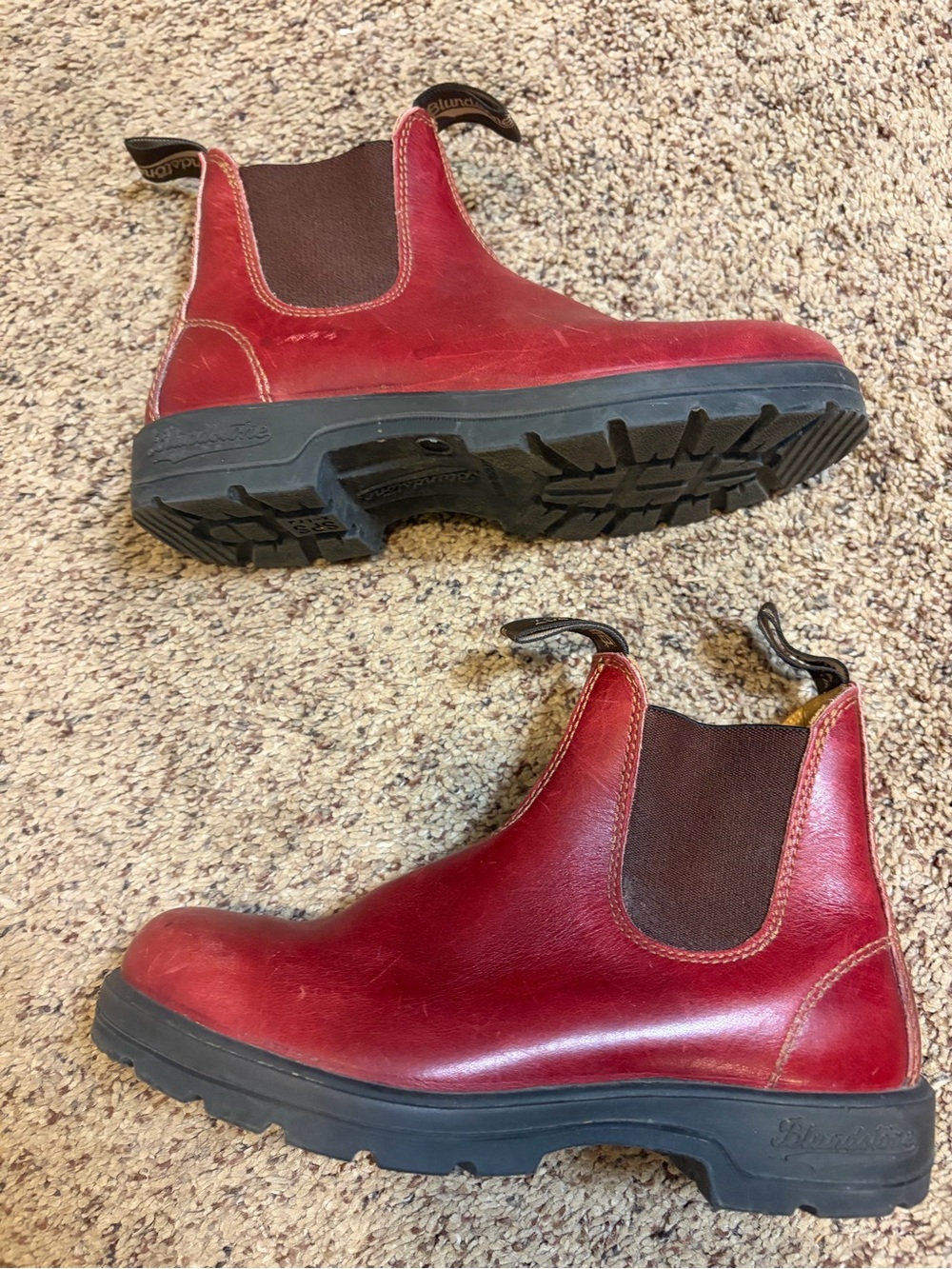 Blundstone red leather Chelsea boots 4au 7us - Picture 3 of 9